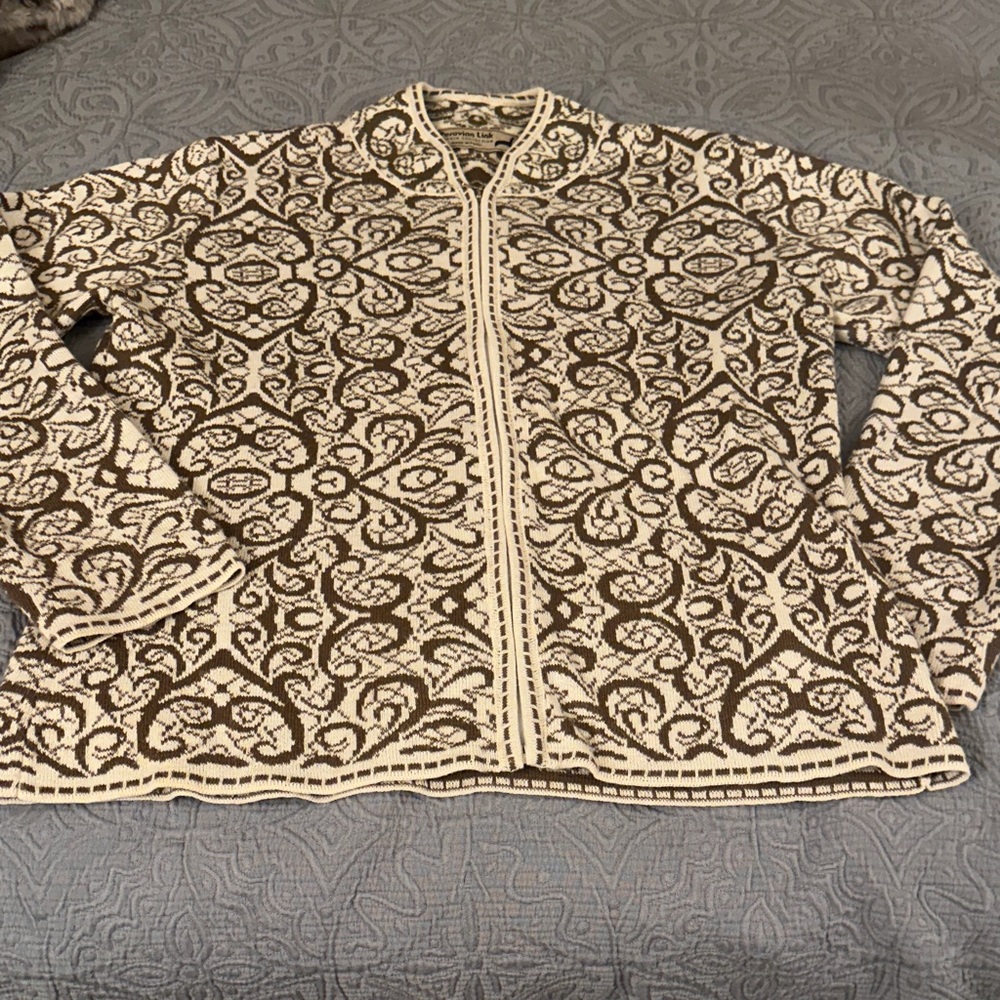 Alpaca wool cardigan.